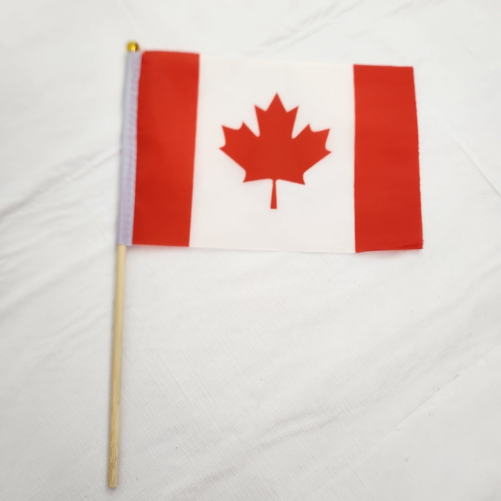 Canada Flags Maple Leaf Red White 10 Count