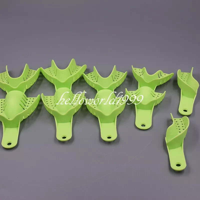 10 Pcs Dental Plastic Disposable Supply Impression Trays Perforated Autoclavable