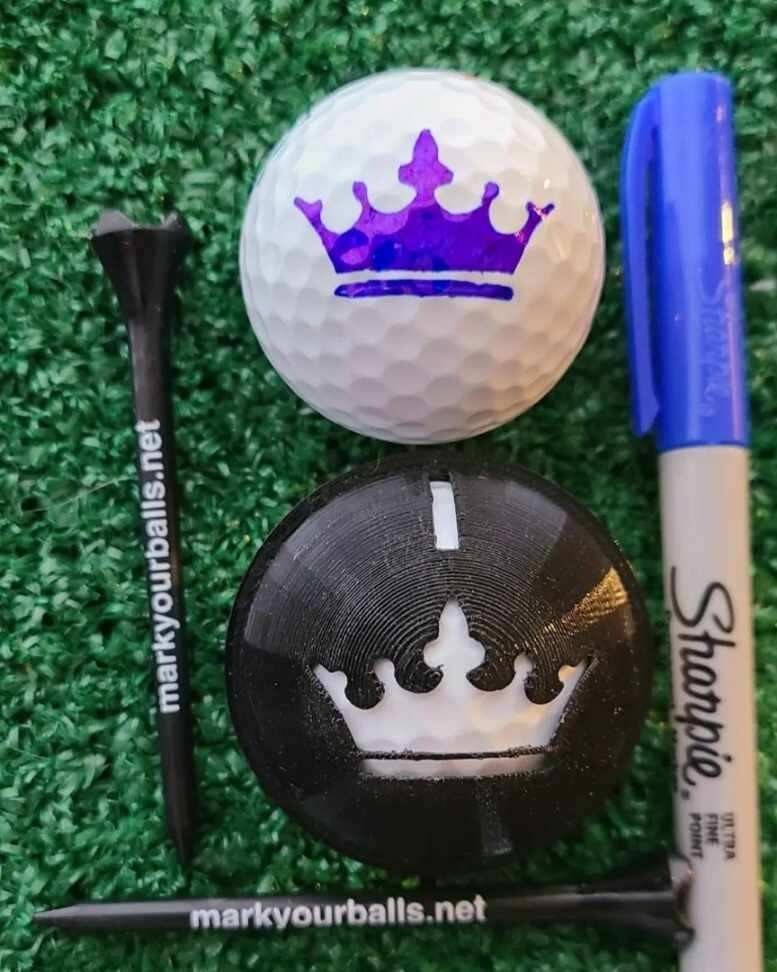 Golf Ball Marker Custom Stencil + Alignment Line and Circle. CREATE YOUR OWN!!!