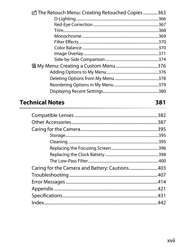 Nikon D3x — User Manual Owners Guide Reference — 475 Pages — USA Made