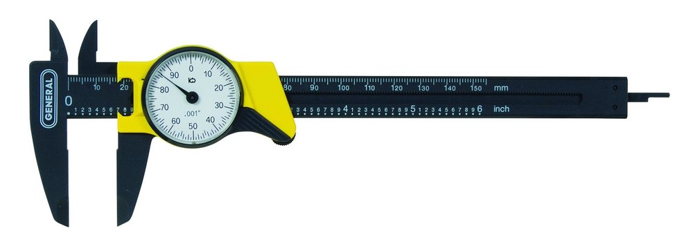 145 6-Inch Plastic Dial Caliper, Thousandths Reading