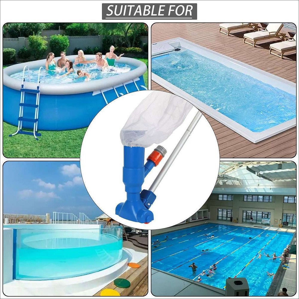 Pool Vacuum Handheld Spa Suction Underwater Cleaner for Above Ground Pools