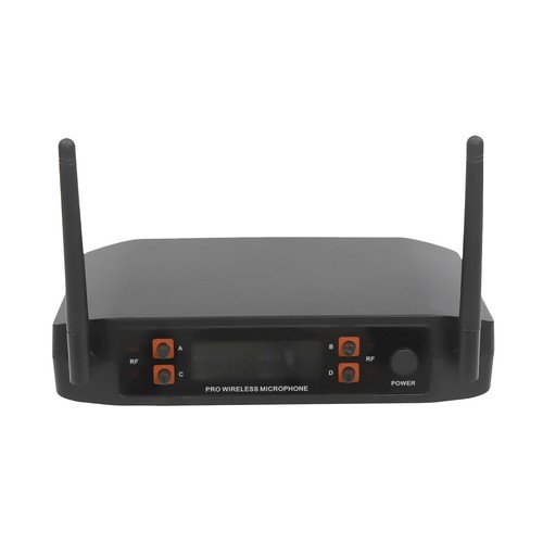 4 Channel Handheld Wireless Microphone Pro Audio System UHF Dynamic Mic Party