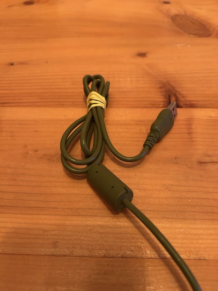 OEM VTech green MINI USB Charging & Data Sync Cable Ferrite Bead TESTED