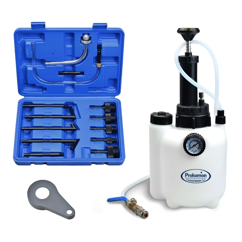3 Liters Fluid Transfer Pump Tool with 13pcs ATF Adapters,Transmission Fluid ...
