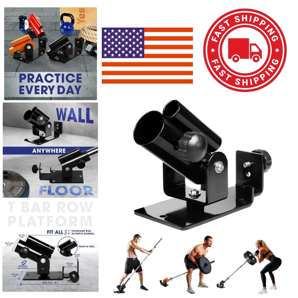 Exercise Machine Adjustable T Bar Row Handle with Textured Rubber Grip