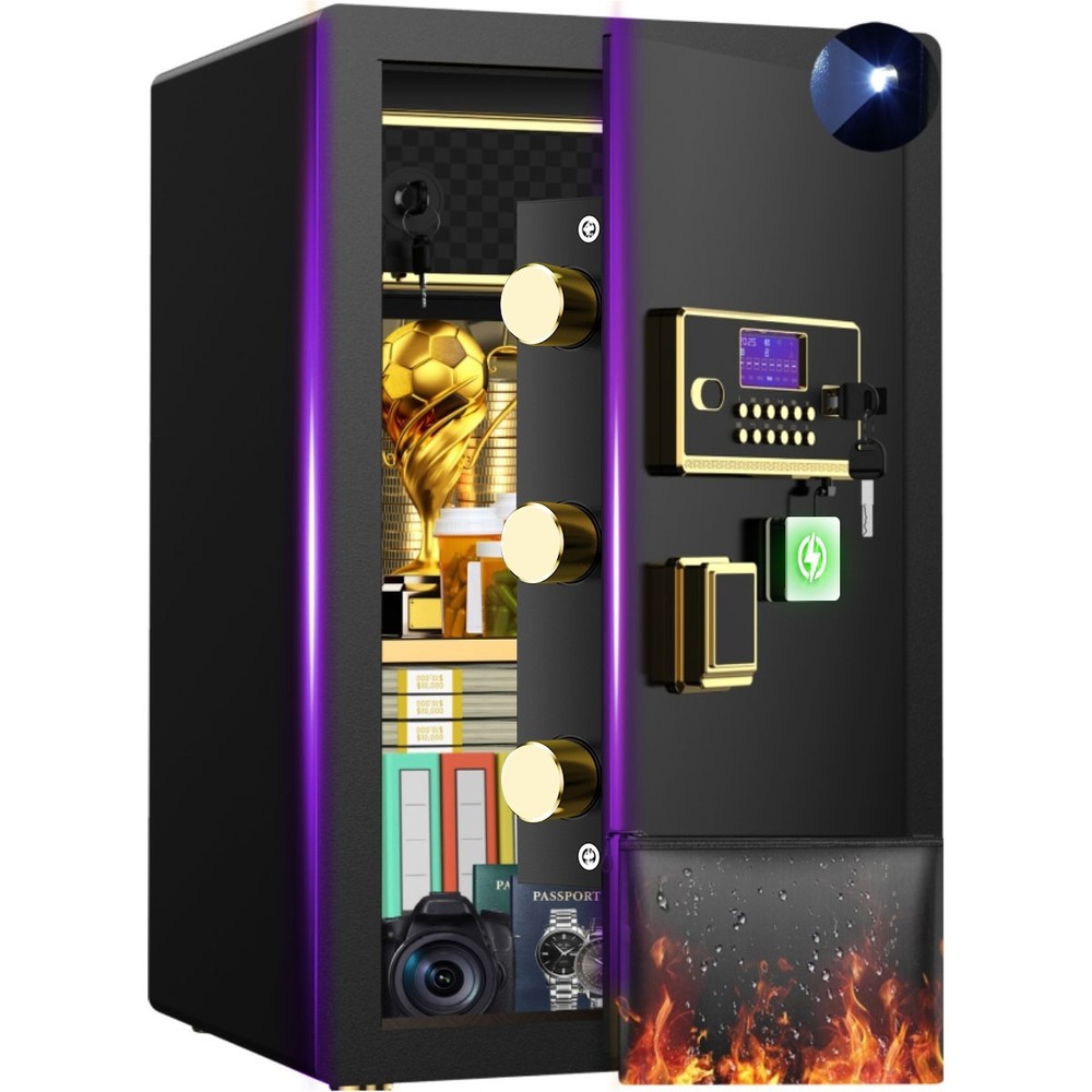 5.0 Large Safe Box for Home Security  Alarm System Removable shelf Gift Guide