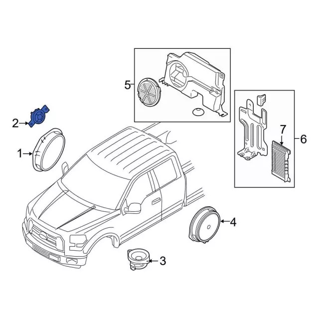 Genuine Ford Front Dr Speaker FL3Z-18808-M