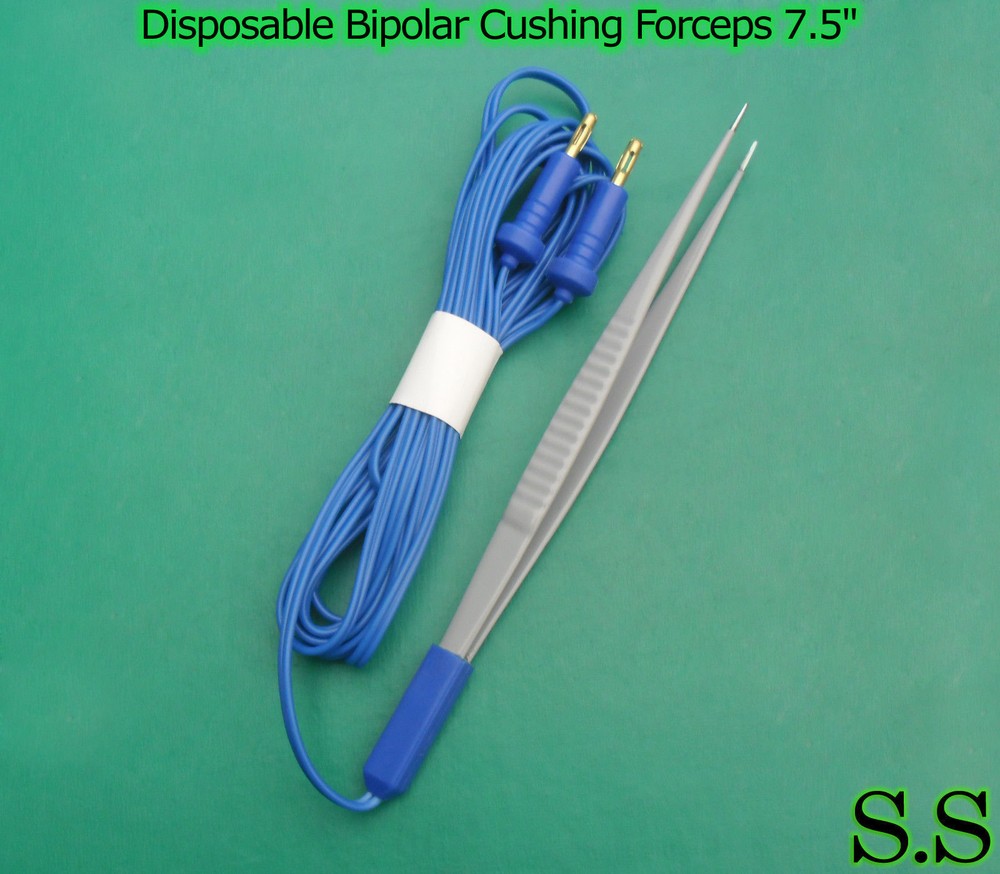 Disposable BipolarCushing Forcep7.5"Serrated Electrosurgical Instruments,EL-010