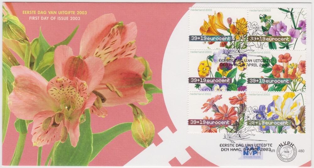 Netherlands FDC 2003, Flowers, mint