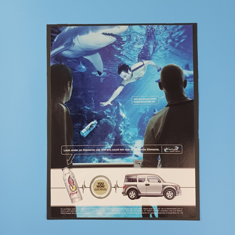 June 2003 Elements Liquid Action w/Honda Print Advertisement