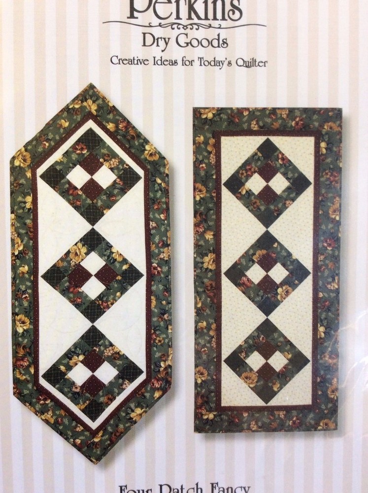 PERKINS DRY GOODS #100-FOUR PATCH FANCY TABLE RUNNER PATTERN