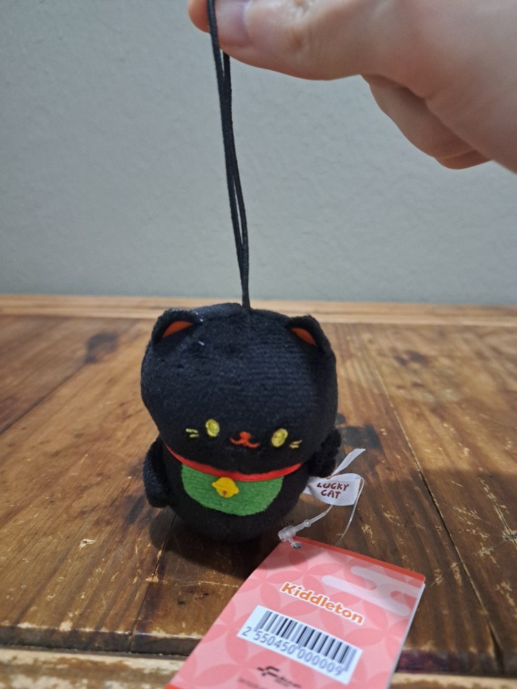 Cute Black Lucky Cat Mini Plush Japanese Claw Machine Exclusive Prize