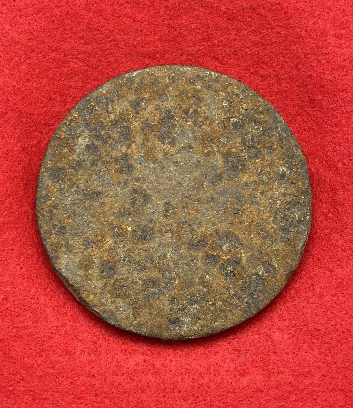 CIVIL WAR GETTYSBURG CSA 6LBS CANNISTER BASE, OAKRIDGE MUSEUM