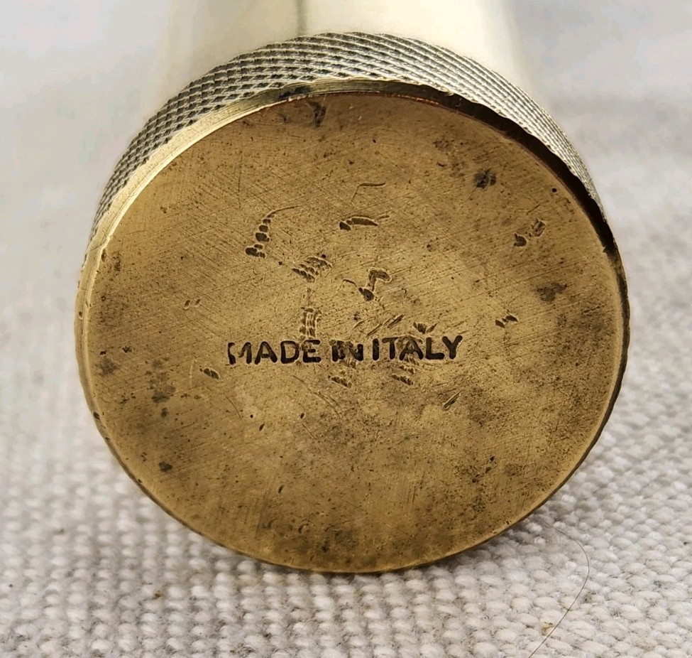 CVA Black Powder Flask Dispenser Brass Italy Muzzleloader Priming Powder EMPTY