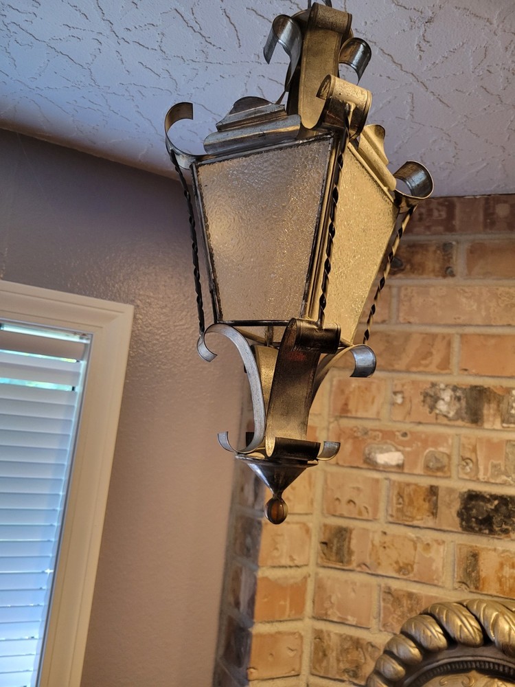 Antique Gothic Tudor Lanterns 17"