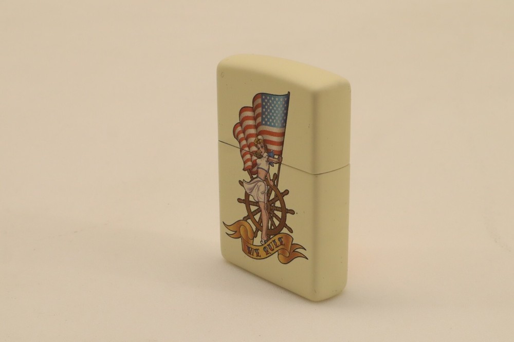 216 Pin Up Nautical With Flag Zippo #7