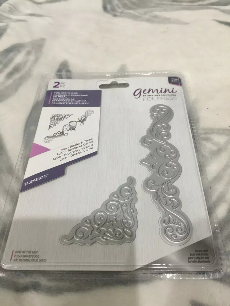 Gemini Hot Foil Stamp Die Set Elements Lyon Border & Corner New