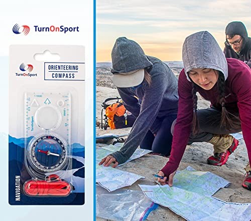 Orienteering Compass - Hiking Backpacking Compass | Advanced Scout Compass