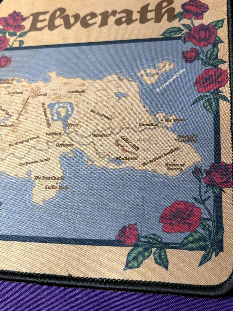 A Broken Blade Elverath Map Mousepad, Bookish Box, A Shadow Crown Mousepad, New