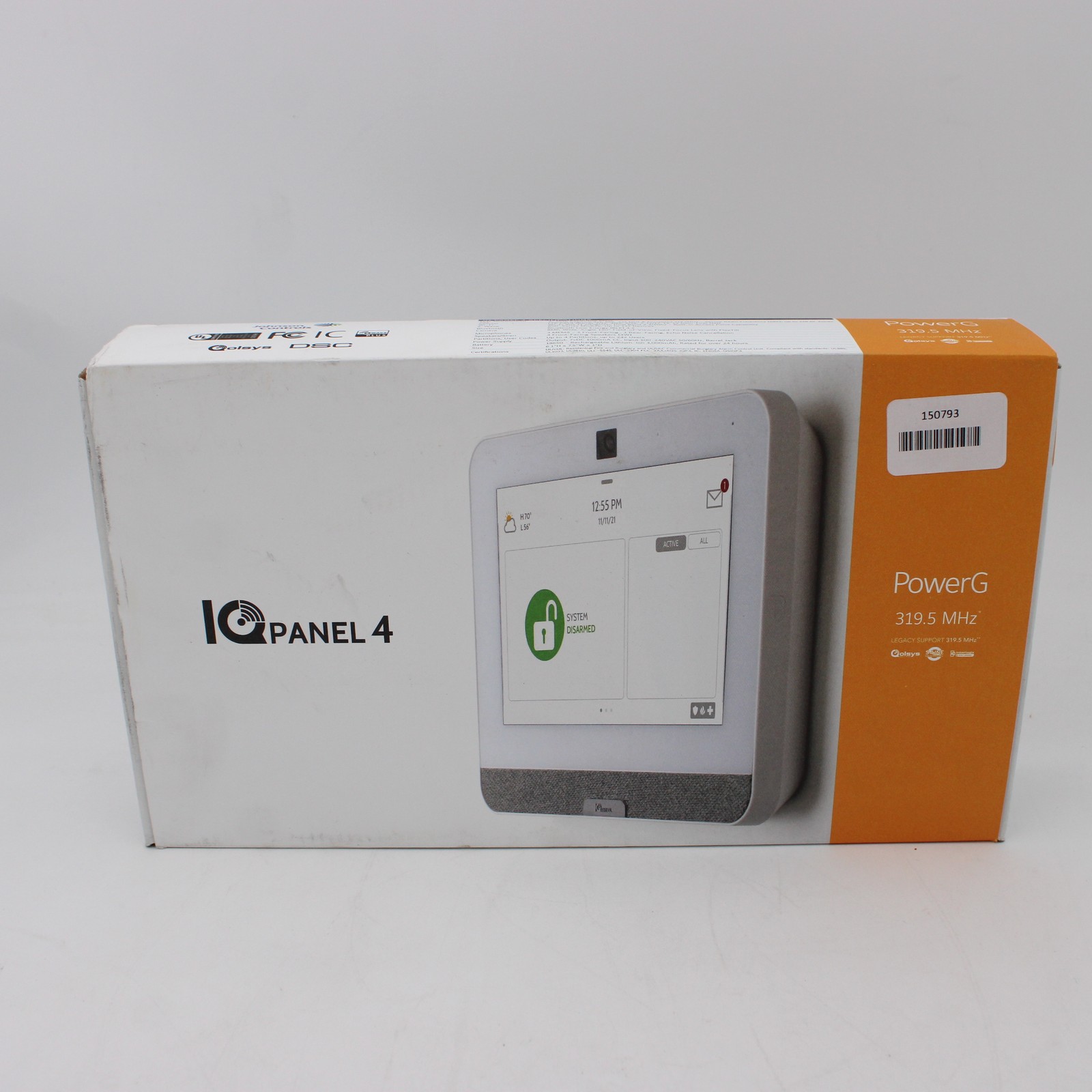Qolsys IQ Panel 4 Wireless Touchscreen Control Panel In White IQP4001