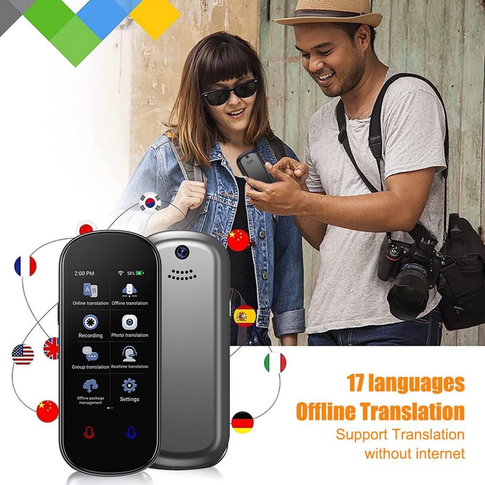 139+ Languages Translator Device, 3”Touch Screen Two-Way Real-Time Translator UK
