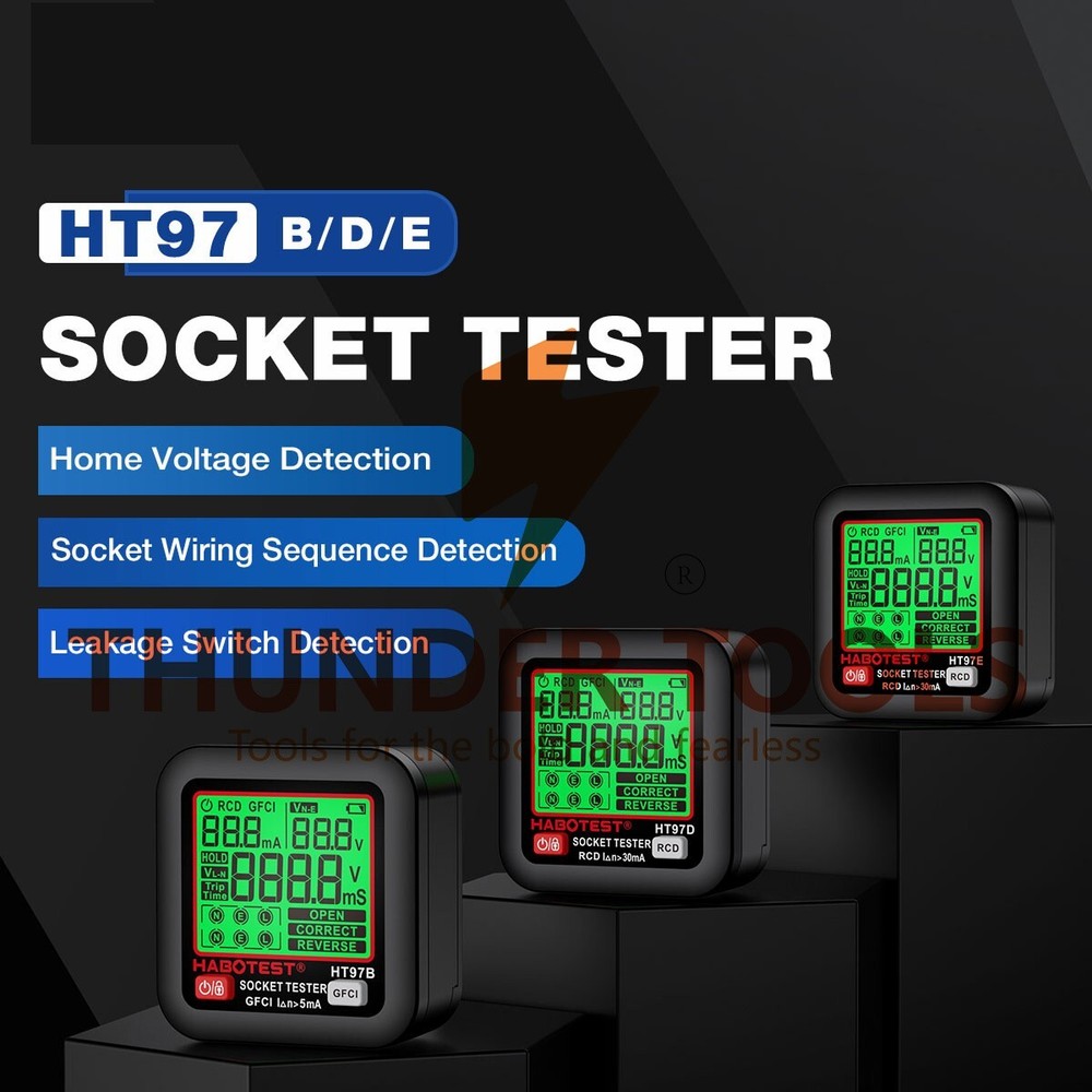 Thunder Tools HABOTEST HT97D Digital Socket Tester Voltage Test