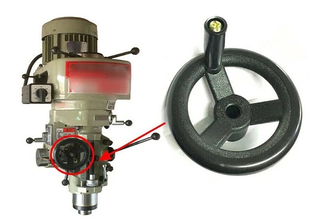 Milling Machine Part Fine Feed Black Plastic Hand Wheel CNC Mill For Bridgeport