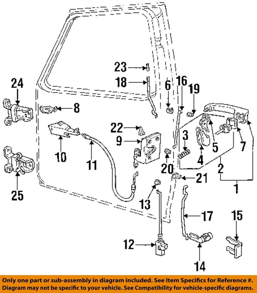 FORD OEM 87-97 Bronco Front Door Hardware-Handle, Inside E7TZ1522601A