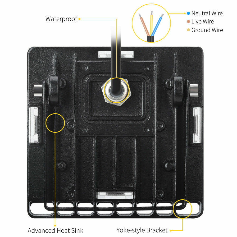 LED Flood Light 500W 300W 200W 150W 100W 50W 30W 20W 10W Outdoor Lamp Spotlight