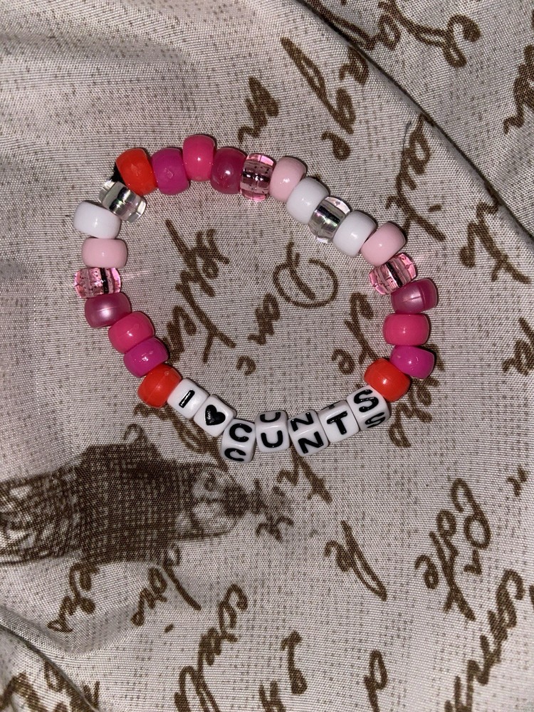 Single I ❤️ C#nts Kandi Bracelet