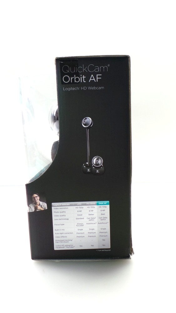 LOGITECH QuickCam Orbit AF Motorized Tracking Webcam Carl Zeiss - Open Box