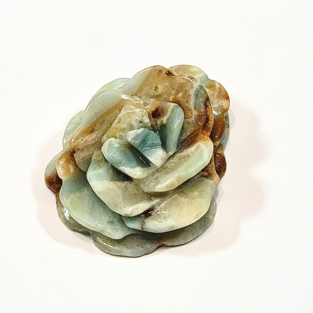 Amazonite Rose Carving- WYSIWYG