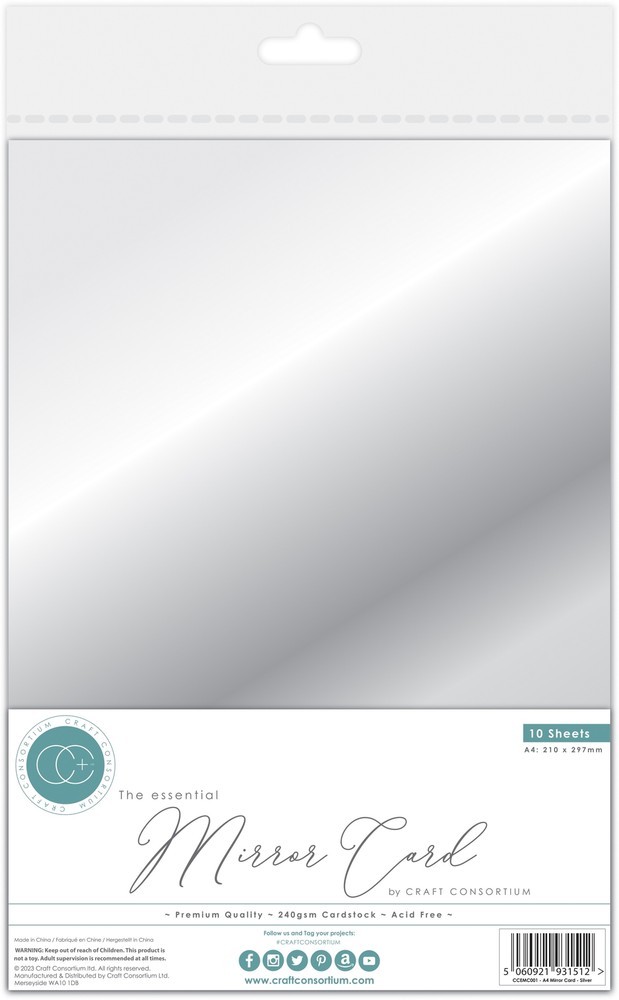 Craft Consortium The Essential Mirror Card A4-Silver