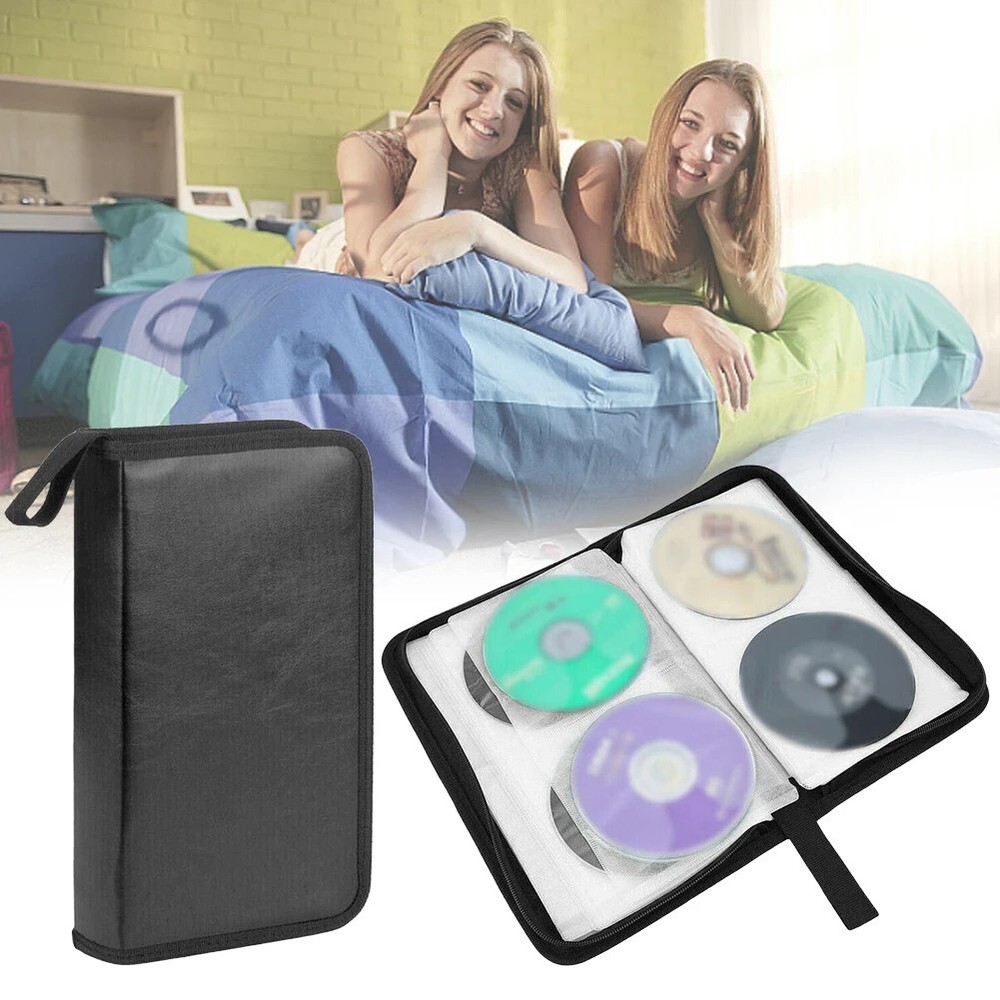 80 Disc CD Holder DVD Case Storage Wallet VCD Organizer