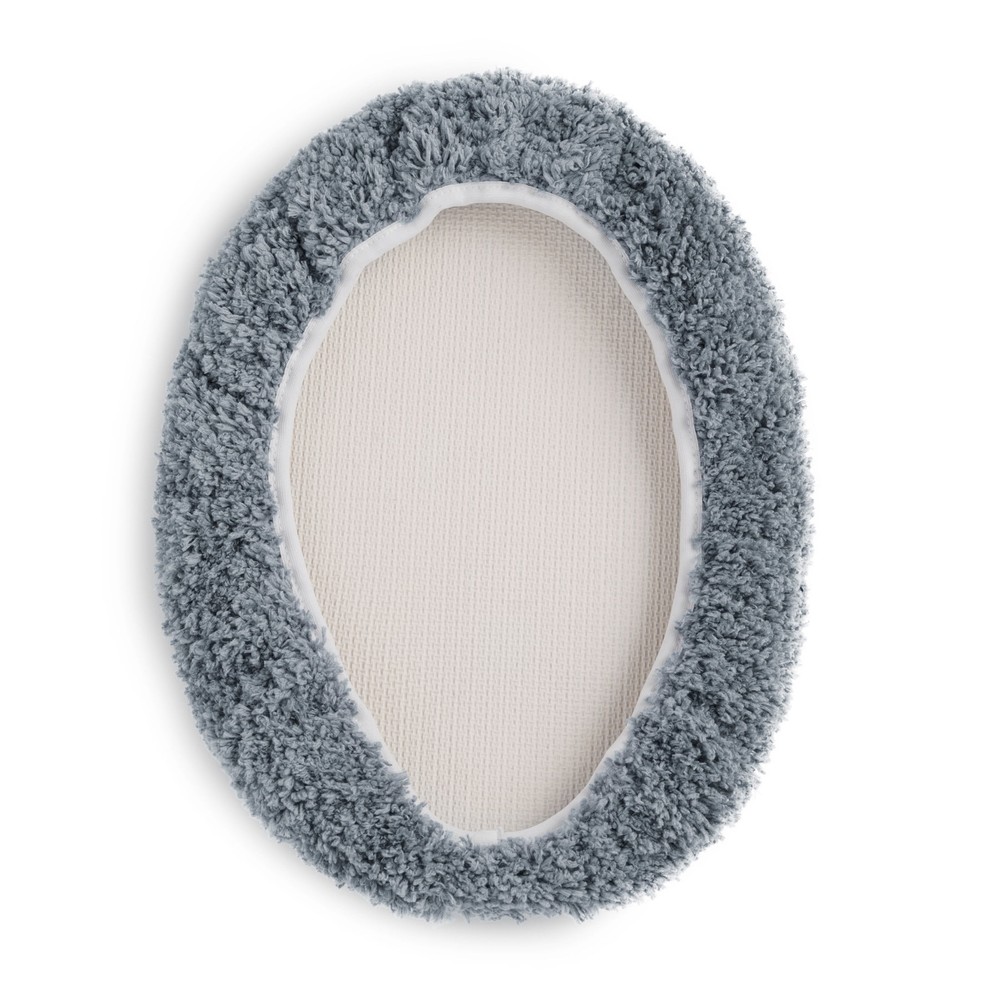 Mainstays Basic Polyester 19" x 22" Toilet Lid Cover, Grey