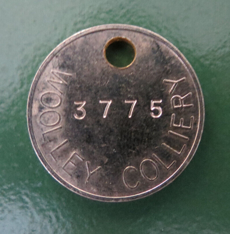 WOOLLEY Colliery Pit Check Tally - marked WOOLLEY COLLIERY 3775