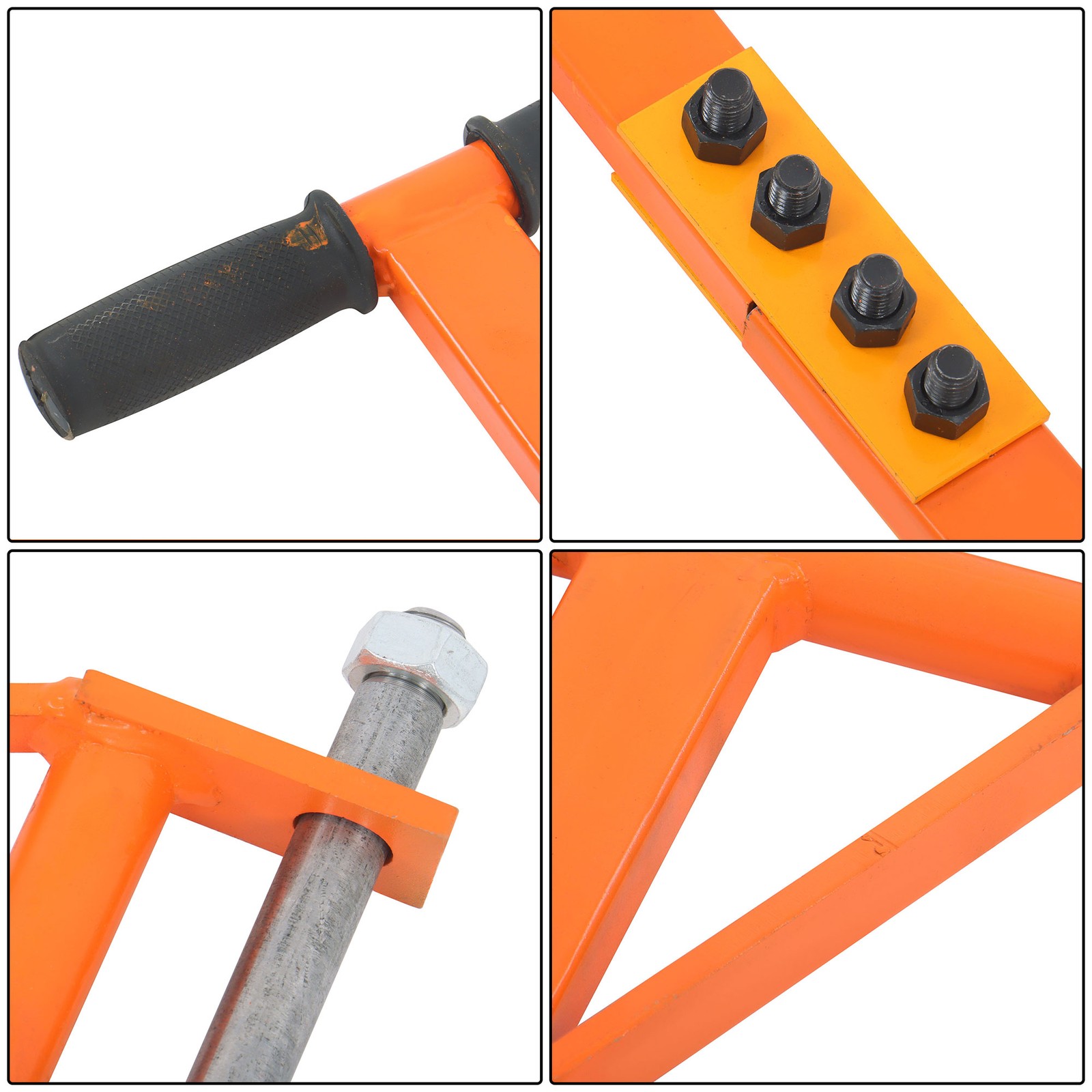 4 Pcs Heavy Duty Machinery Skates Dolly 6T/13200Lbs With Handle 360° Rotation