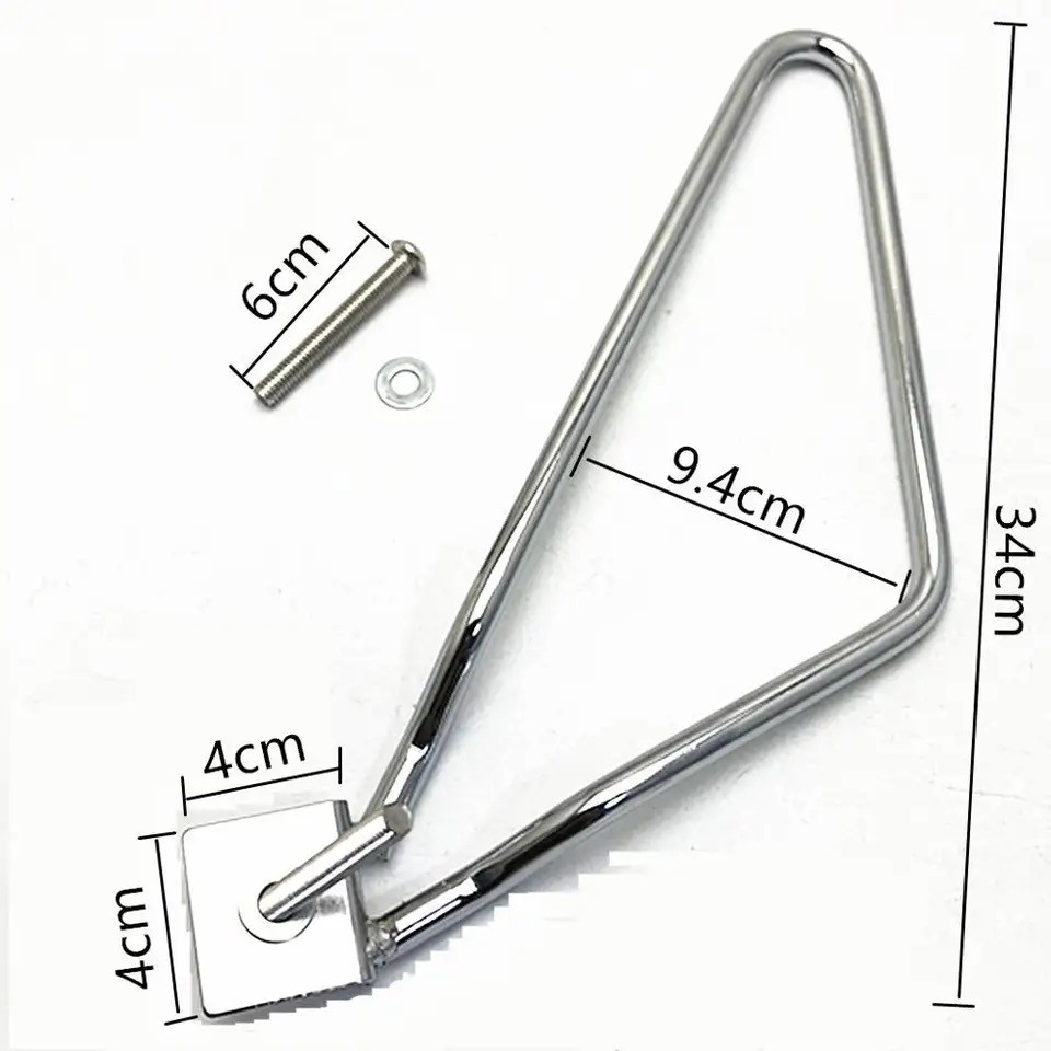 Pair Universal Chrome Motorcycle Saddle Bag Support Bar Mount Bracket For Harley