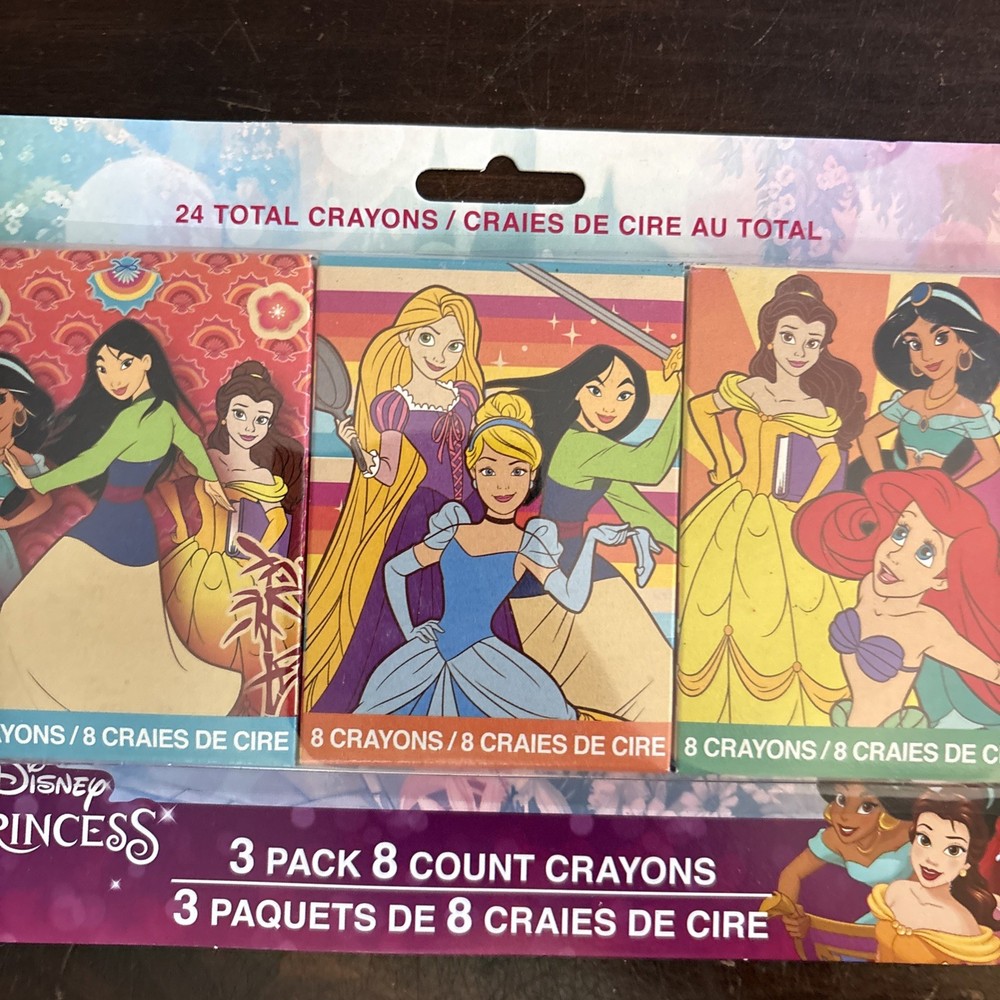 Disney Princess 3 pack 8 count Crayons