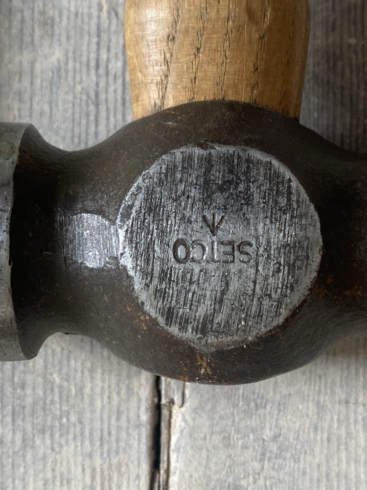 Large ( SETCO ) Blacksmiths, Silversmiths Hammer. WW2 Crow Foot Stamp.