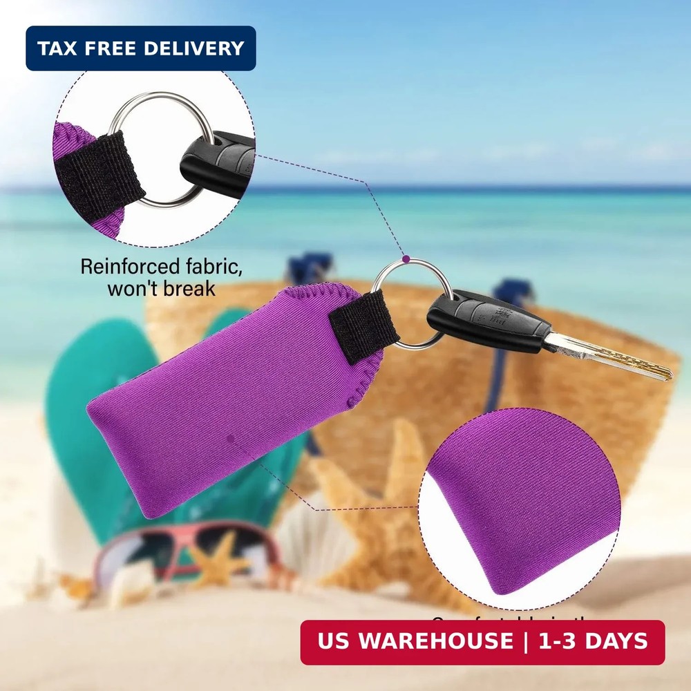 WILLBOND 6 Pieces Floating Boat Keychain Waterproof Floatable Foam Keychain