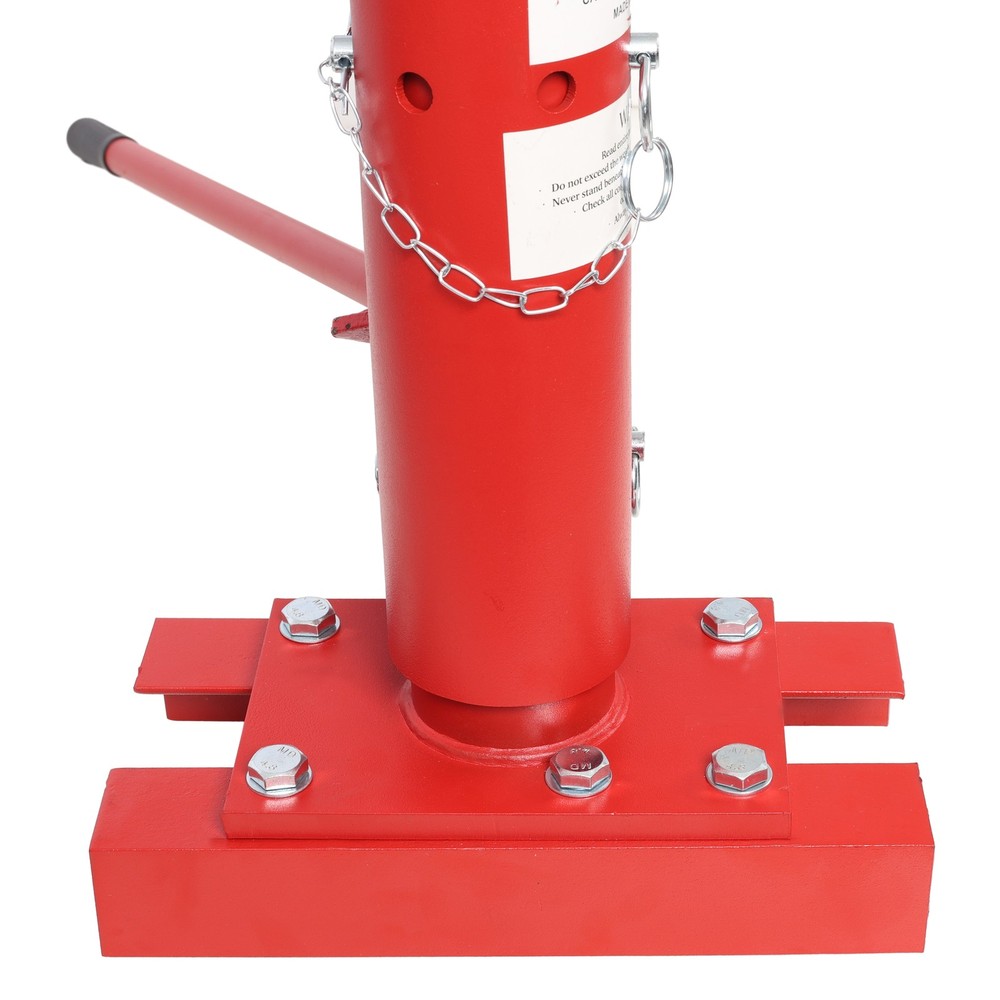 Heavy-duty crane, extended lock position rotating base