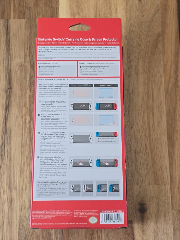 Nintendo Switch HEGAP3SAA Carrying Case & Screen Protector - Free Shipping