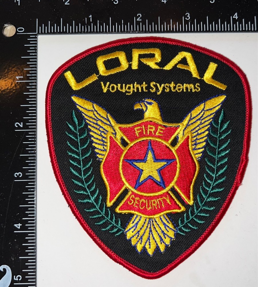 VINTAGE OBSOLETE Loral Vought Systems Fire Security Department Patch