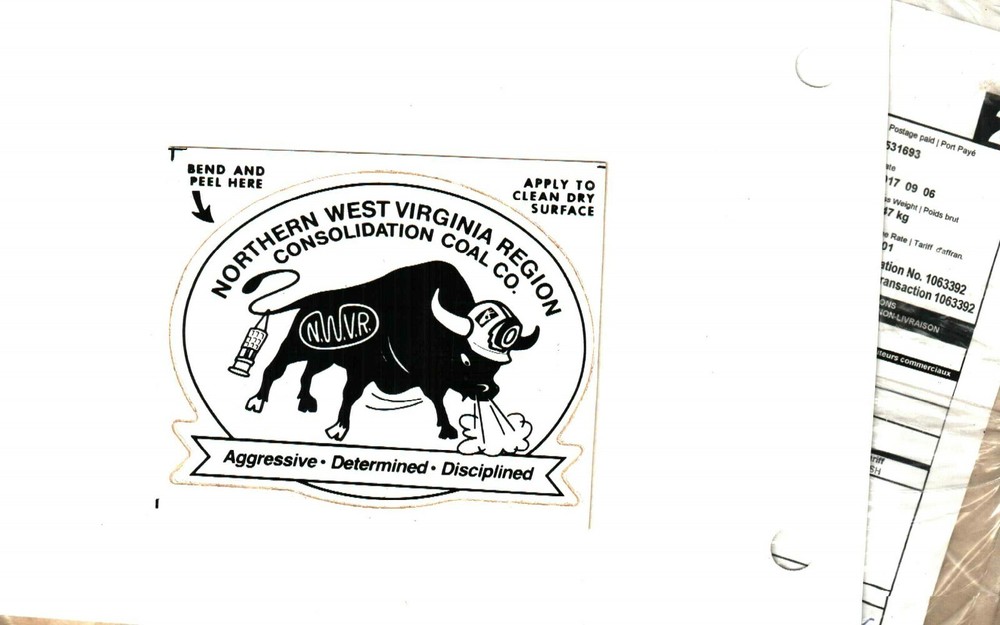 NICE CONSOL COAL CO. COAL MINING STICKER # 339