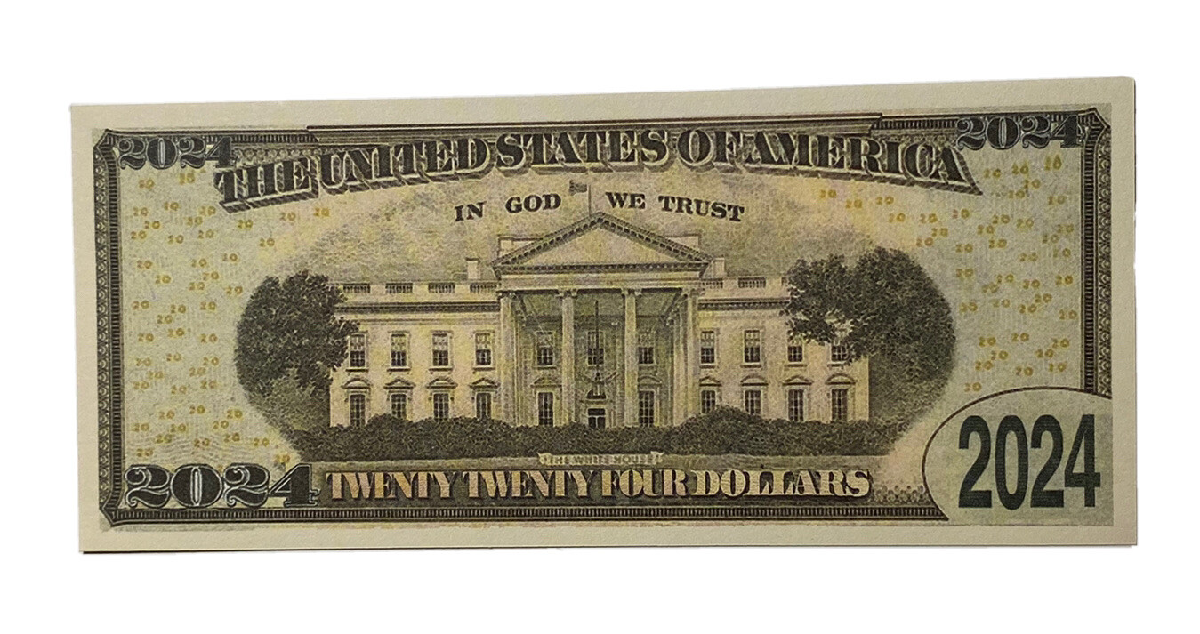 Re-Elect Trump 2024 Dollar Bill Play Money Novelty Note 10 Bills + FREE SLEEVE