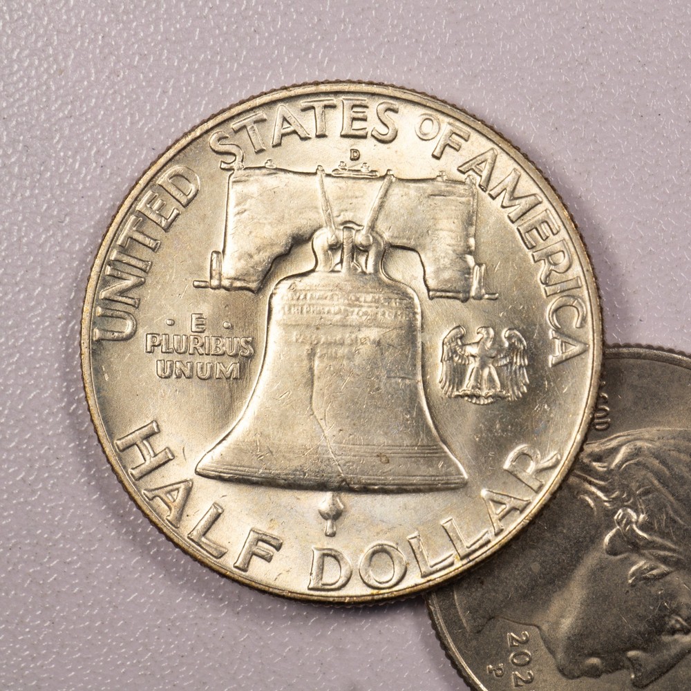 1962-D Franklin Half Dollar - Toned - AU!