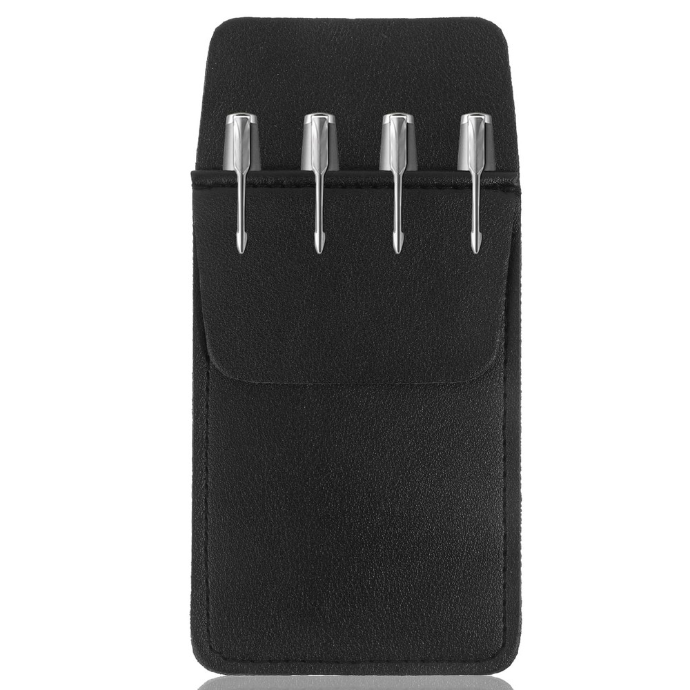 Pocket Protector, PU Leather Organizer, Pouch for Men Black