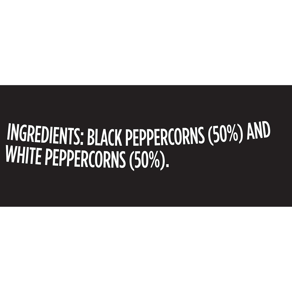Premium Black & White Peppercorn Adjustable Grinder, 1.26 oz